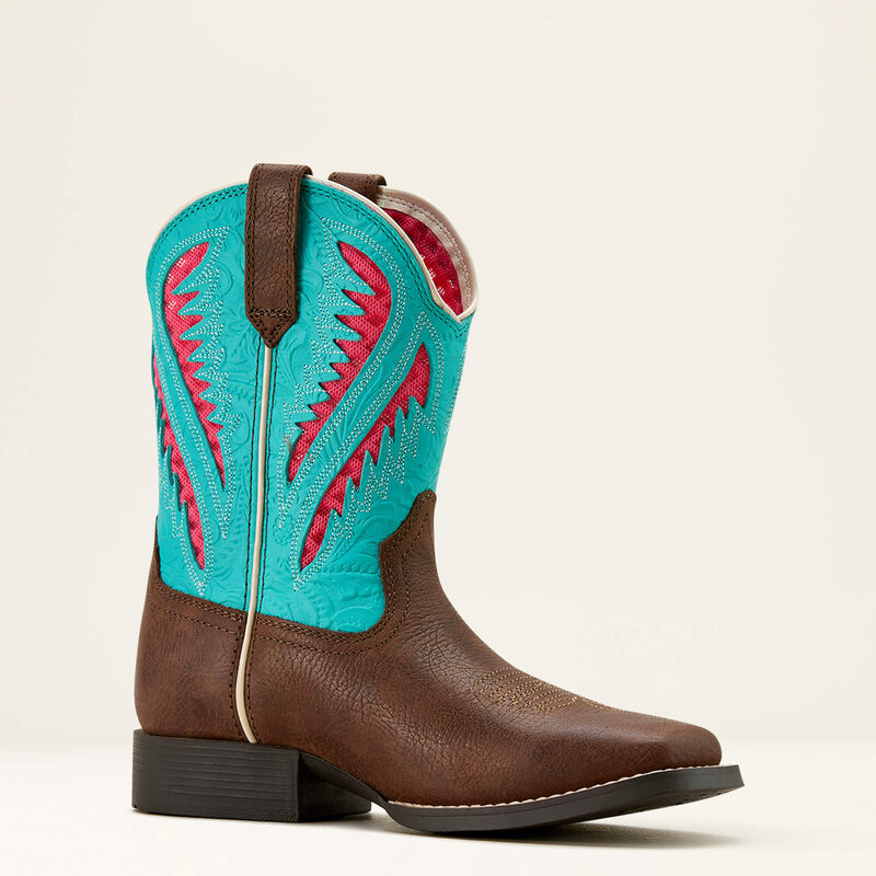 Ariat Quickdraw VentTEK Western Boot - Rich Clay|Turquoise Floral Emboss