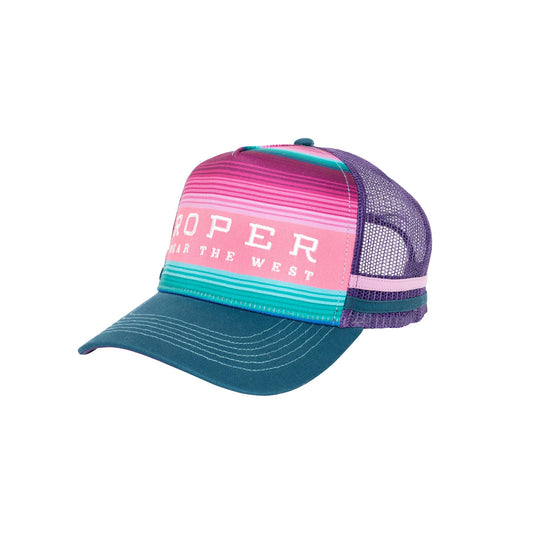 Roper Trucker Cap -Serape Pink/Blue