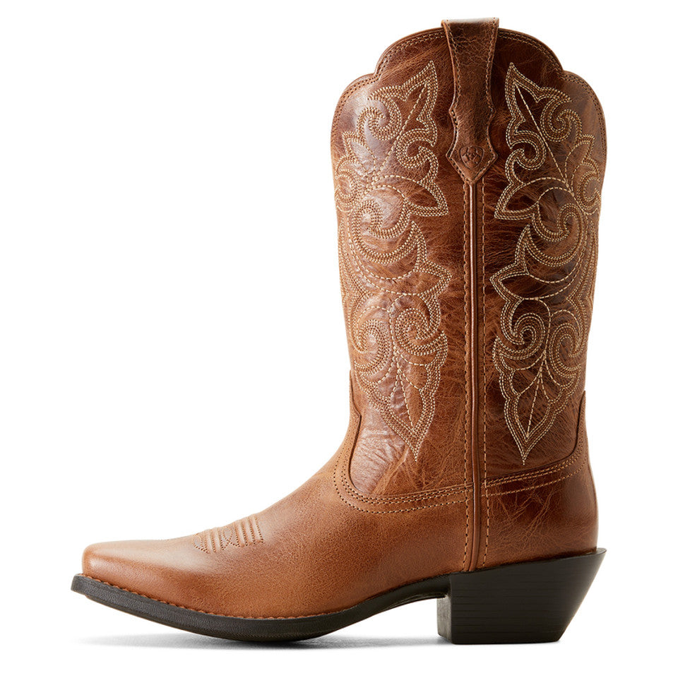 ARIAT WOMENS ROUND UP SQUARE TOE READY RUSSET