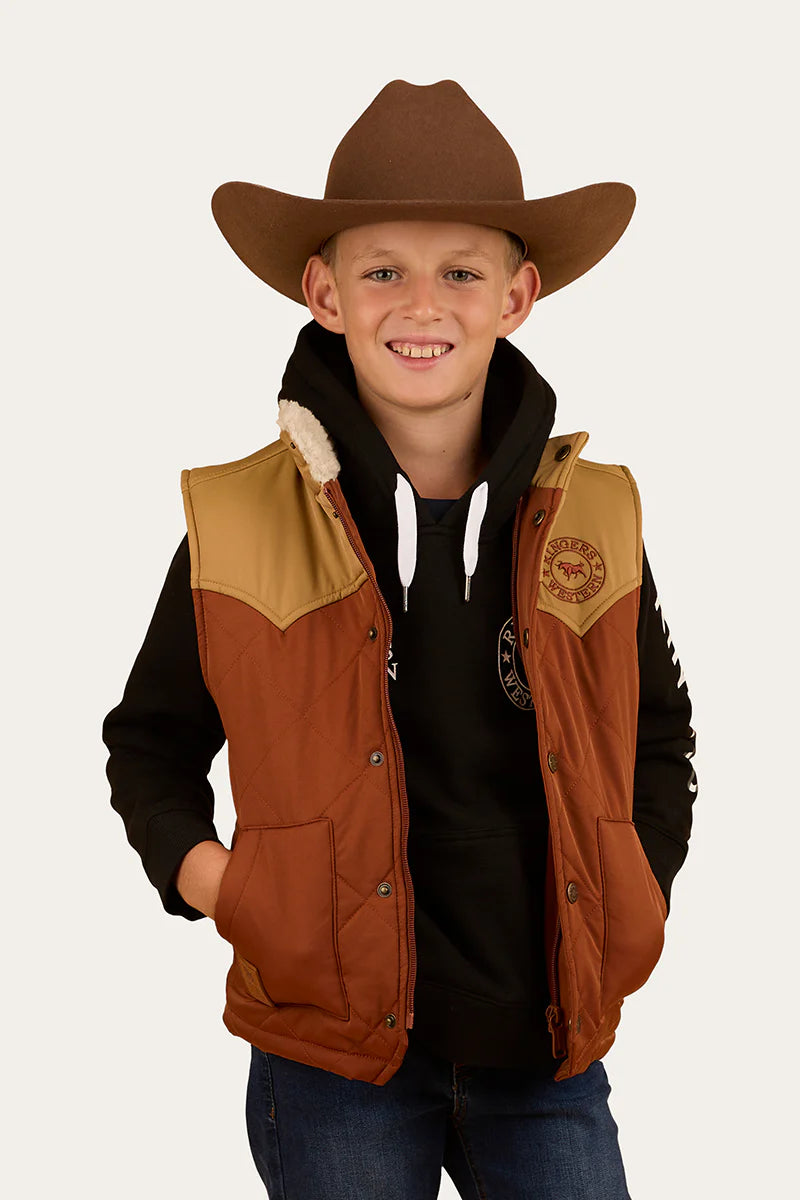 Ringers Western Kids Kynuna Puffer Vest - Tobacco / Tan