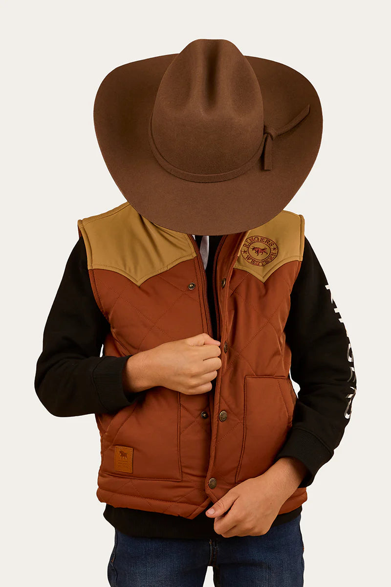 Ringers Western Kids Kynuna Puffer Vest - Tobacco / Tan