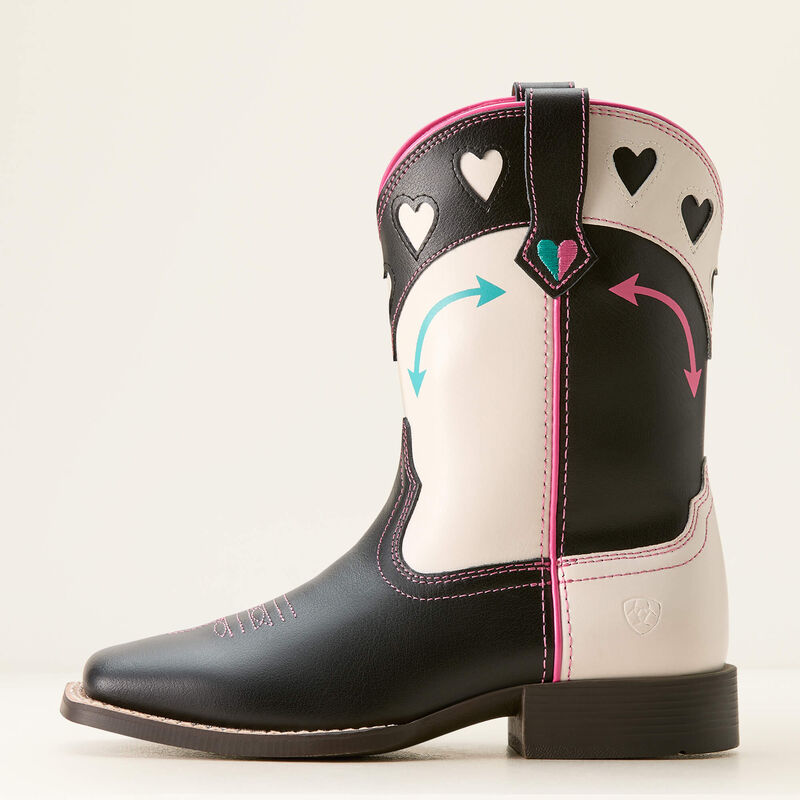 ARIAT GIRLS ROUND UP HEARTS MADISON AVENUE / CLASSIC WHITE