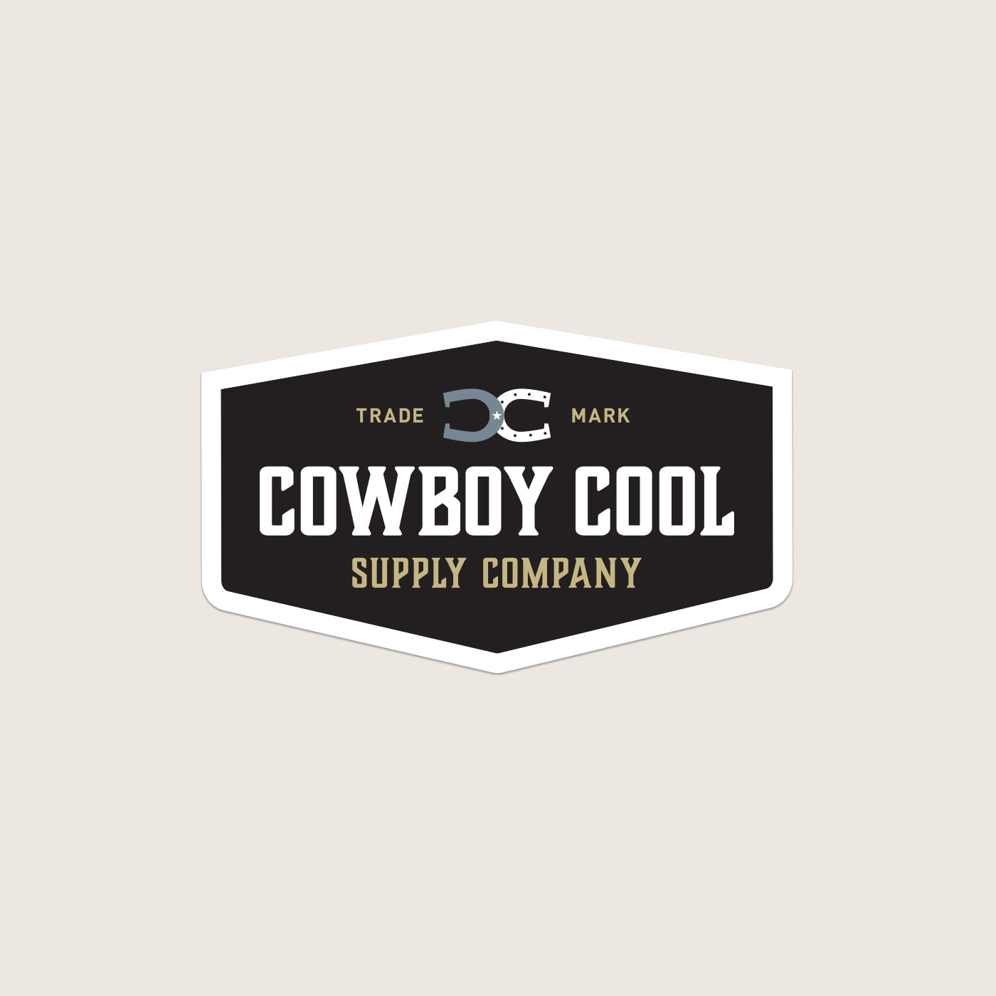 Cowboy Cool Shield Sticker