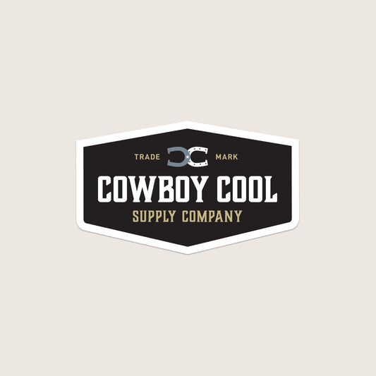 Cowboy Cool Shield Sticker