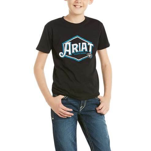 Ariat Boys Untamable Short Sleeve T-Shirt - Black