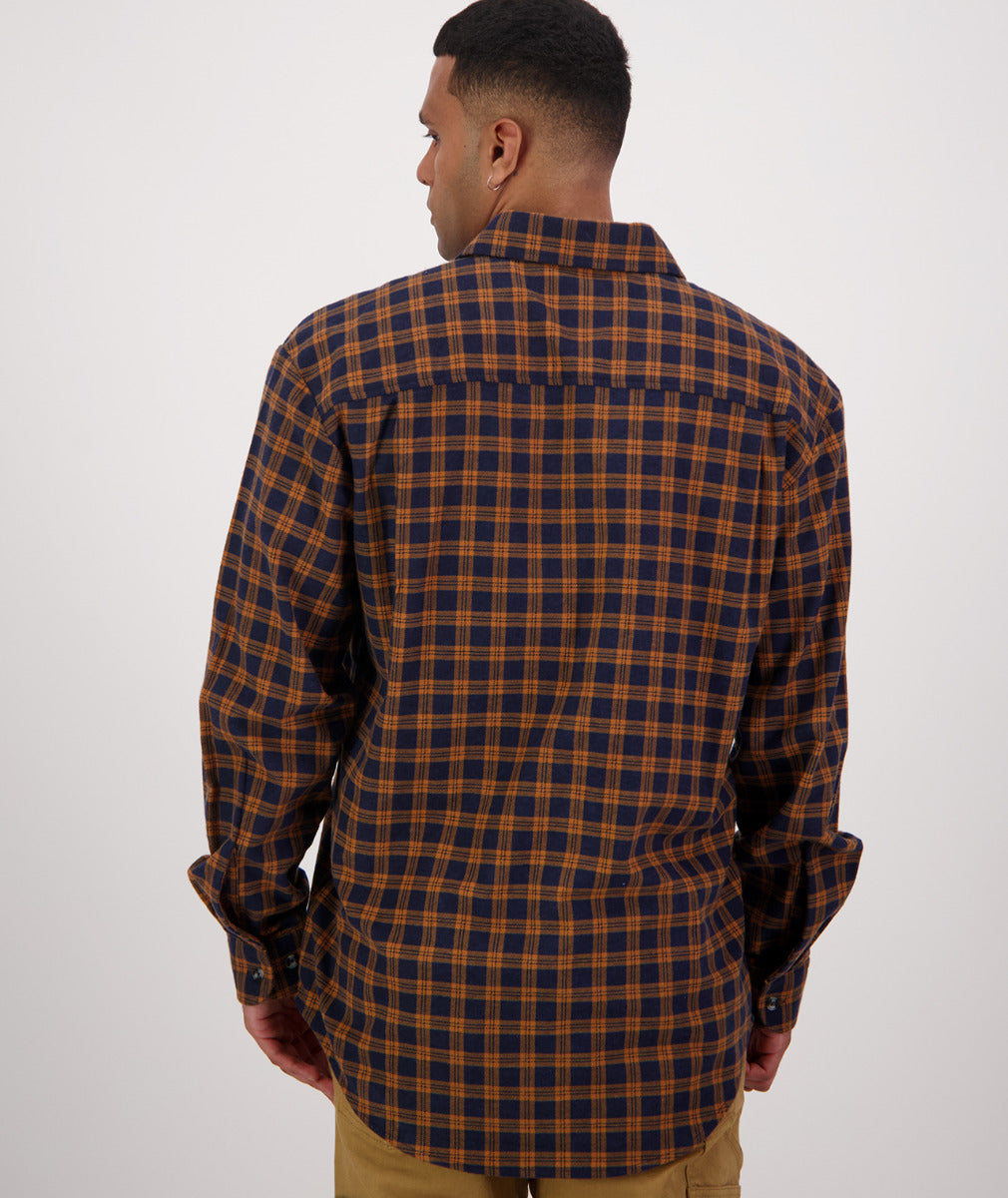 Swanndri Men's Full Placket Egmont - Red Lattice or Toffee Lattice