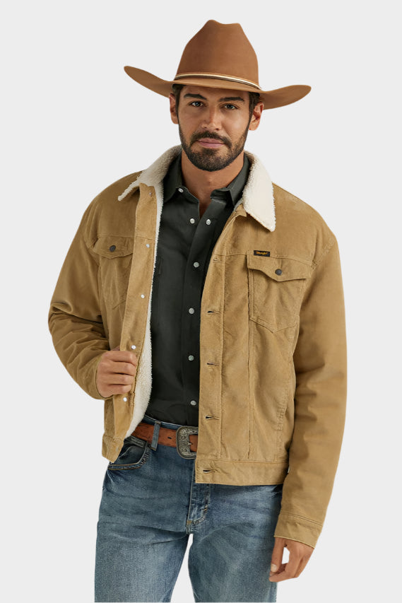 Wrangler Men's Lined Corduroy wheat jacket