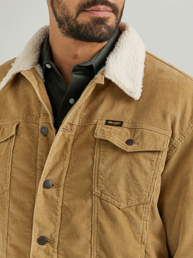 Wrangler Men's Lined Corduroy wheat jacket