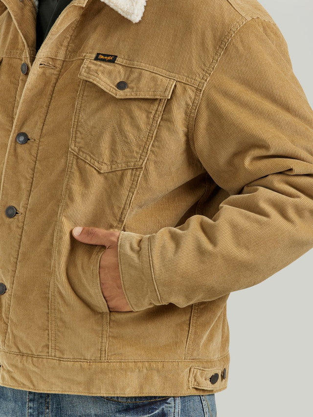 Wrangler Men's Lined Corduroy wheat jacket