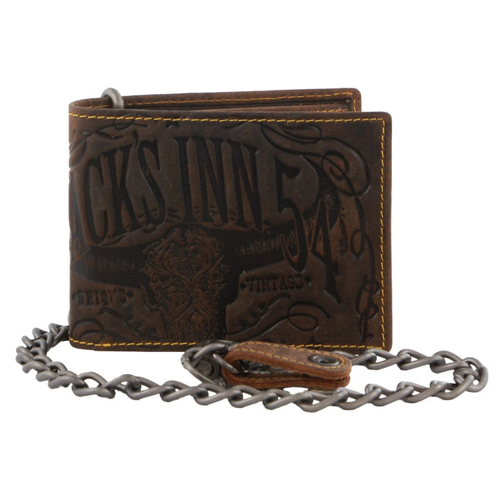 Jack's Inn Spade Men's Leather Wallet with Detachable Chain