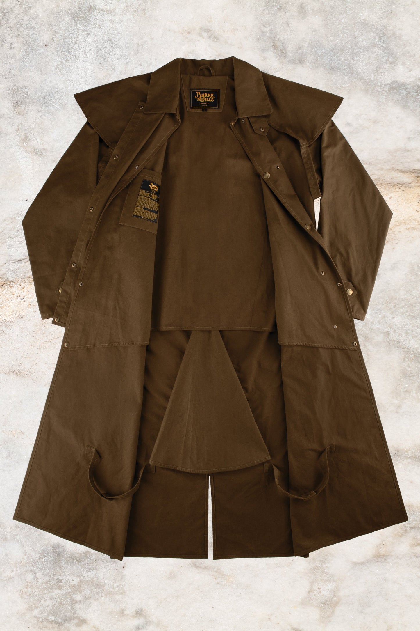 BURKE & WILLS STOCKMAN LONG COAT - BRONZE