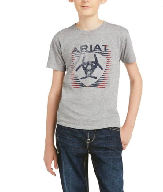 Ariat Boys Shade Short Sleeve T-Shirt - Athletic Heather