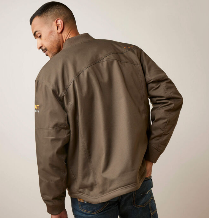 Ariat Mens Rebar Stretch Canvas Bomber Jacket