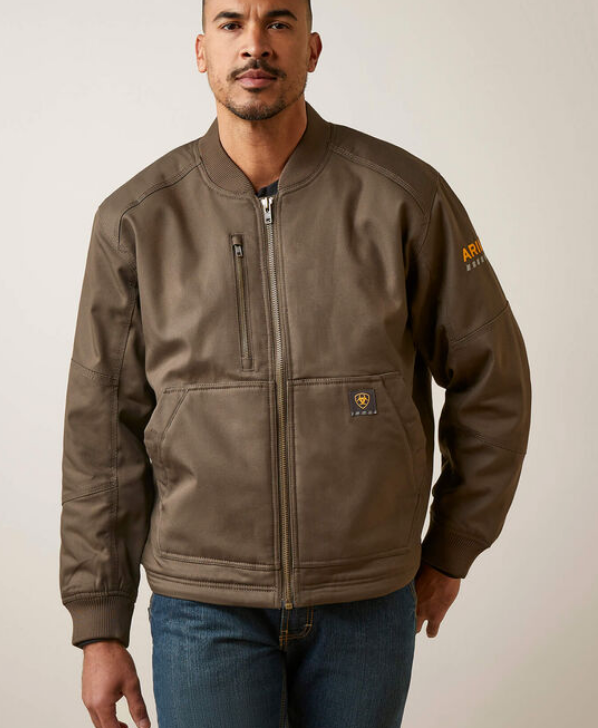 Ariat Mens Rebar Stretch Canvas Bomber Jacket