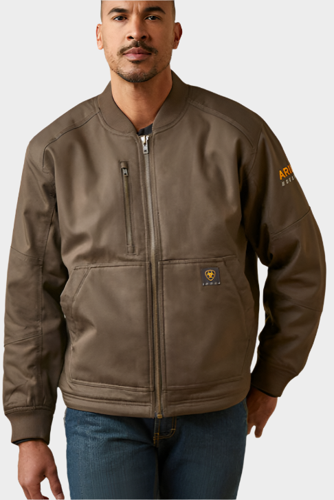 Ariat Mens Rebar Stretch Canvas Bomber Jacket