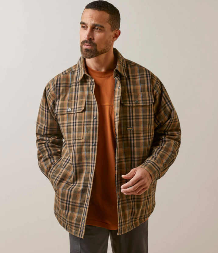 Ariat Mens Rebar Flannel Insulated Shirt Jacket