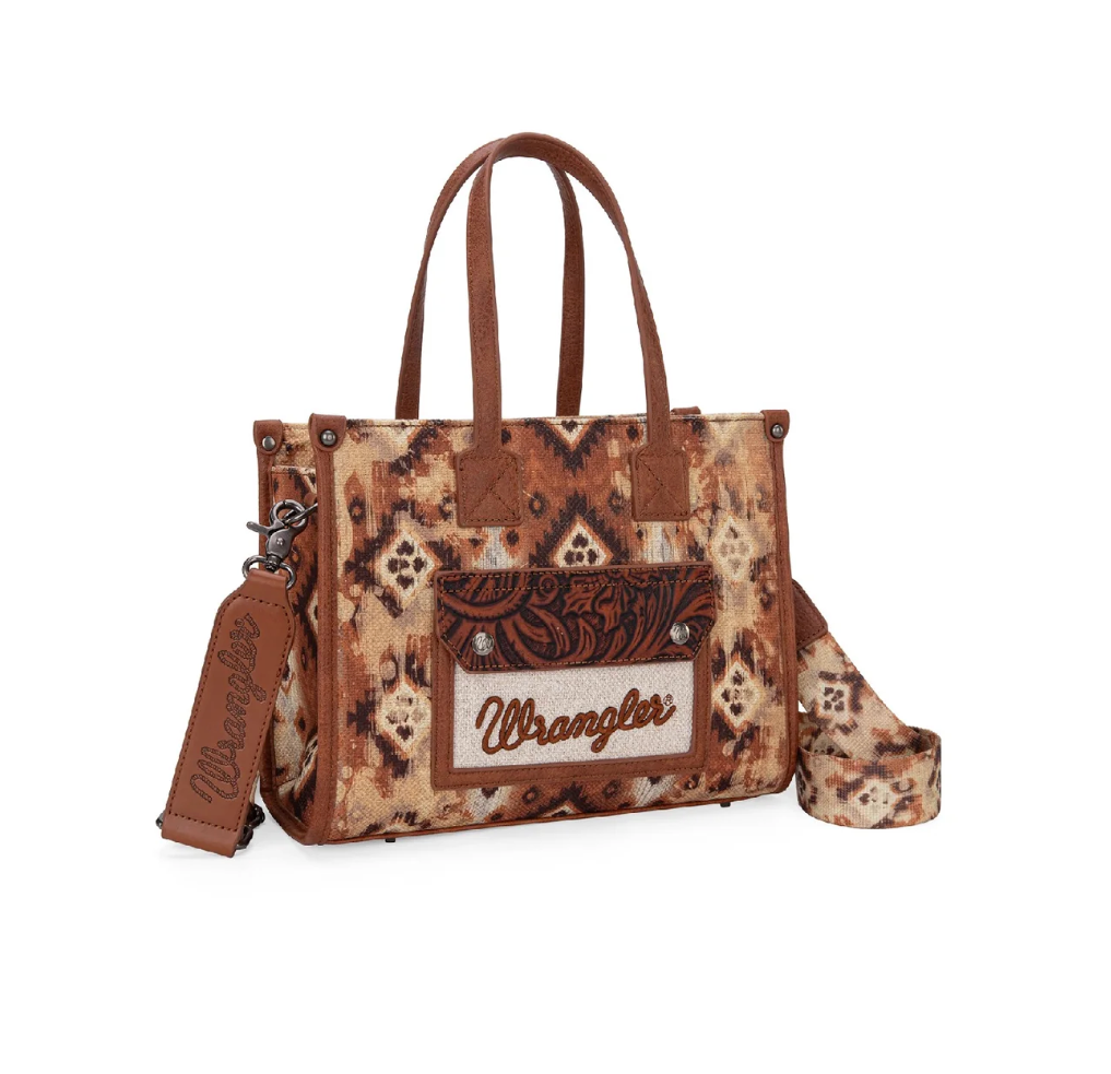 Wrangler Aztec Crossbody Tote Bag