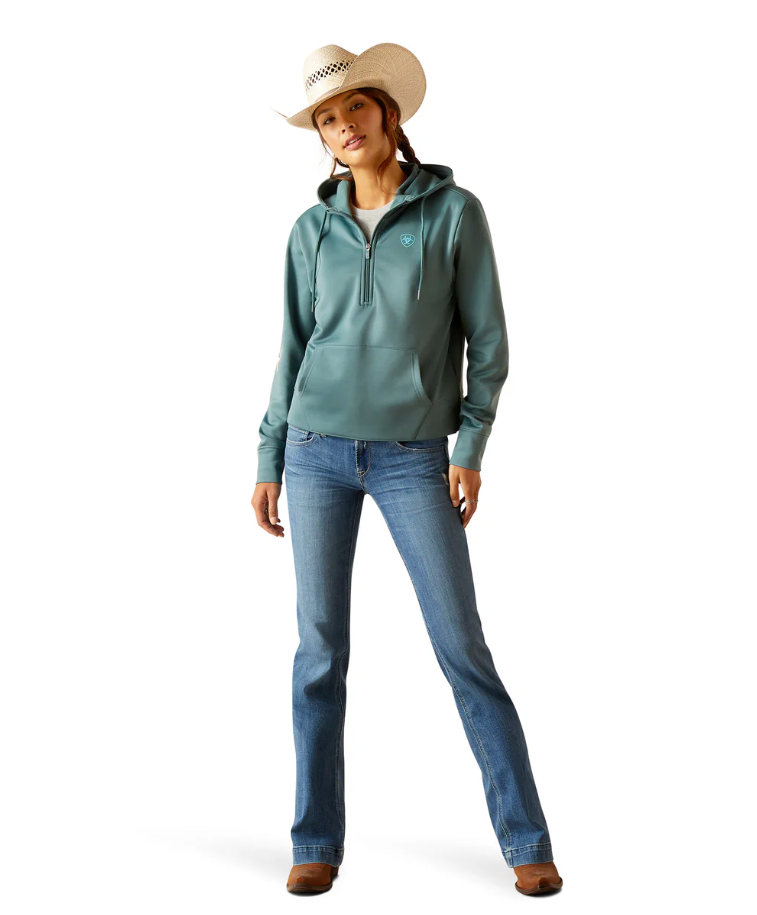 Ariat Women's 1/2 Zip Tek Hoodie - North Atlantic (10049034 )