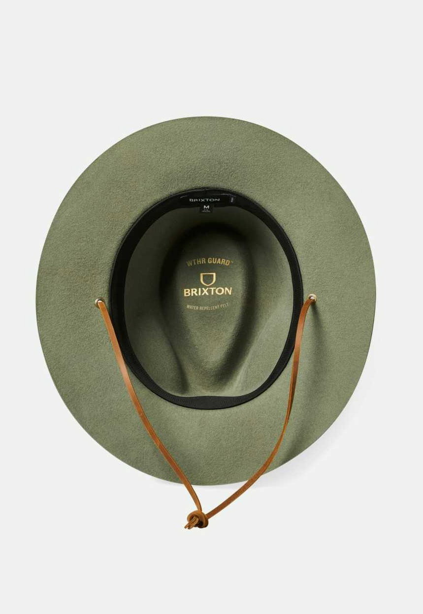 Brixton Wesley Weather Guard Packable Fedora - Light Moss