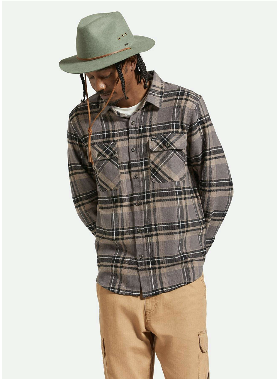 Brixton Wesley Weather Guard Packable Fedora - Light Moss