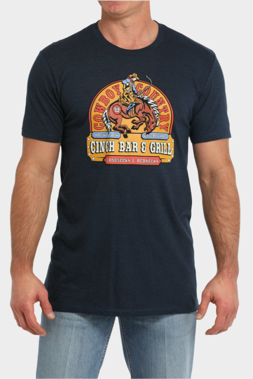 Cinch Men's Cinch Bar and Grill Tee - Navy