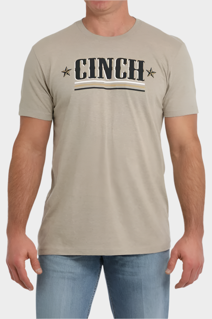 Cinch Men's Logo Tee - Cream