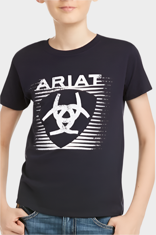 Ariat Boys Shade Short Sleeve T-Shirt - Navy