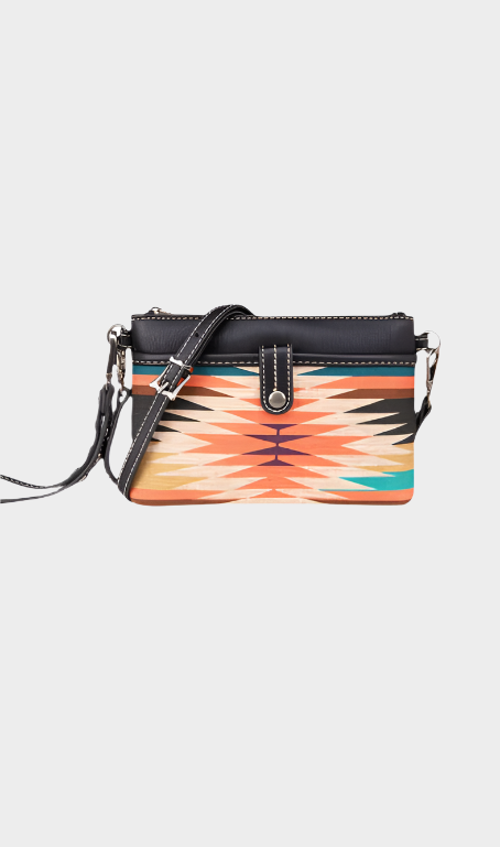 Wrangler Aztec Print Crossbody Clutch