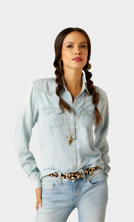 Ariat Women's Blues Bleached Chambray Shirt