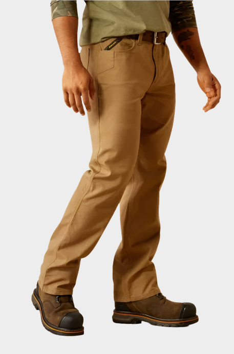 ARIAT MEN'S REBAR M5 STRAIGHT DURASTRETCH MADE TOUGH PANT - FIELD KHAKI