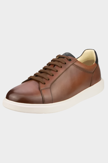 Florsheim Social Sneaker Lace To Toe Sneaker - Cognac Smooth