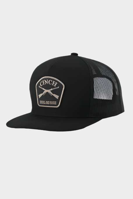 Cinch Black "Rural & Rouge" Patch Trucker Cap