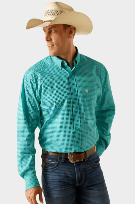 Ariat Men's Jaylin Classic Fit Shirt - Turquoise