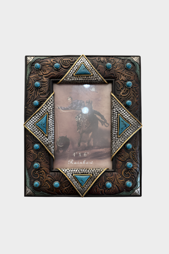 Pure Western Studded Picture Frame - Assoreted