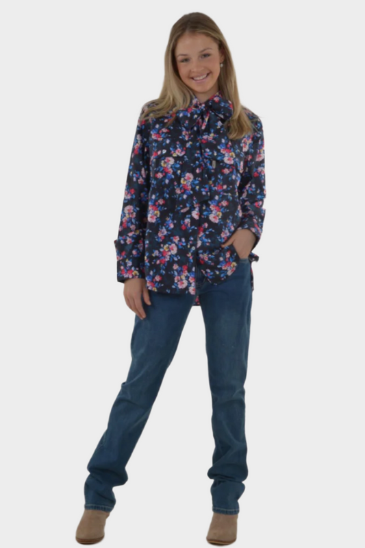 Bullrush Ladies Posie Navy Shirt