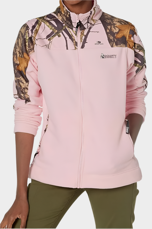 ROCKY WOMEN'S SILENT HUNTER FLEECE JACKET - PINK CAMO