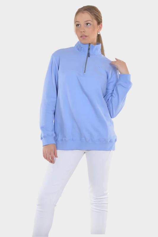 Bullrush Ladies Zip Sweat Embroidery 23 BLUE