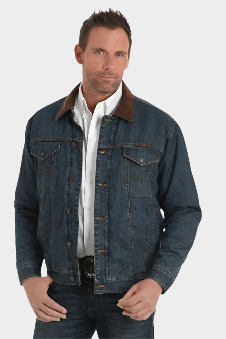 Wrangler® Mens Blanket Lined Denim Jacket