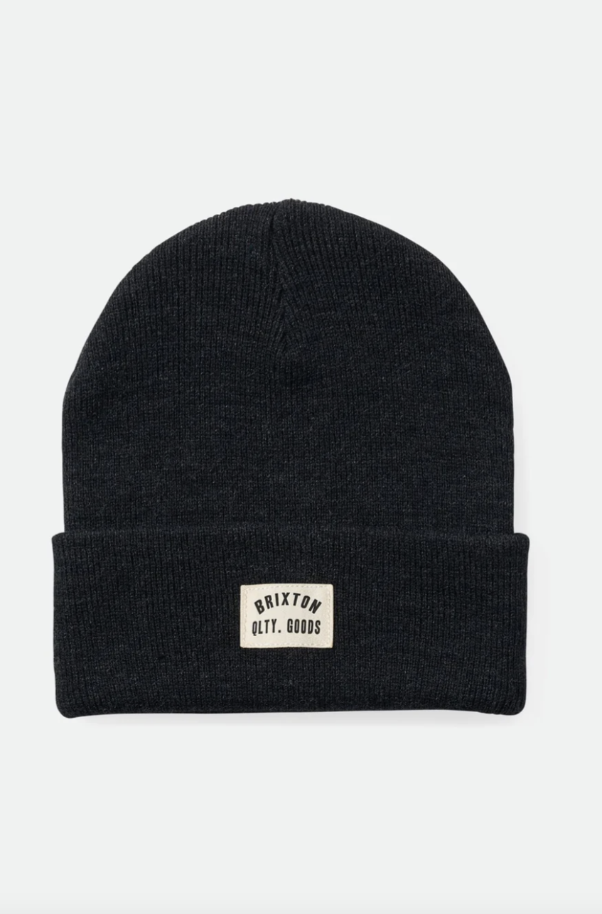 Brixton Woodburn Watch Cap Beanie - Washed Black