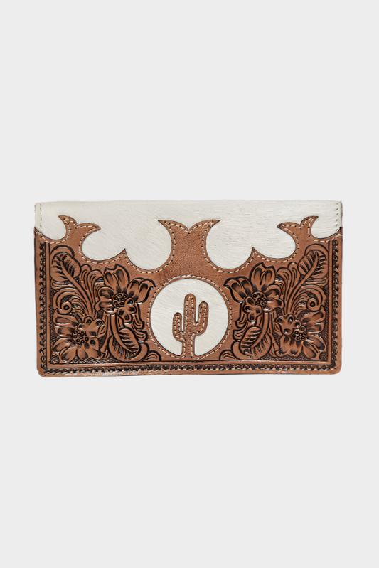 The Design Edge Tooling Leather Slim Cowhide Wallet – Sandy (AW31)