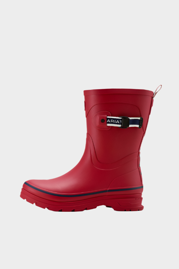 Ariat Womenss Kelmarsh Mid Rubber Boot - TEAM RED/NAVY