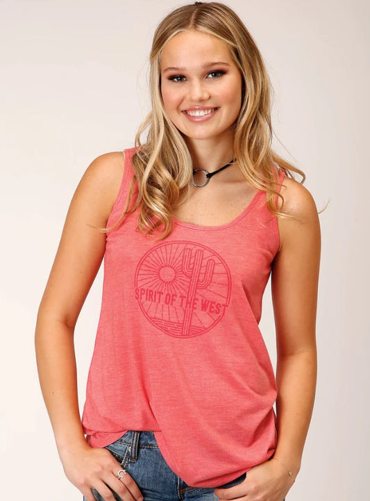 Roper Women's Five Star Collection Tank - Solid Pink