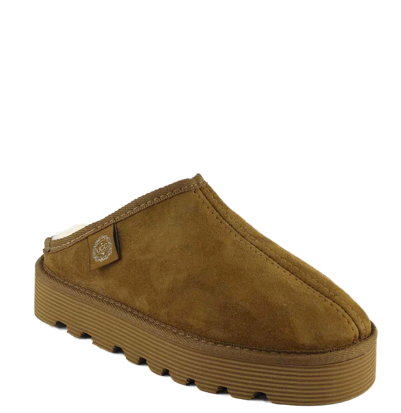 UGG PLATFORM BOBI SCUFF SLIPPER - CHESTNUT