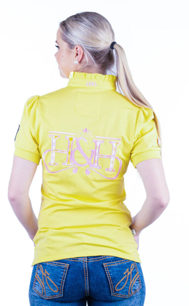 Hitchley and Harrow Women's Fitted Polo - Lemon Frill Polo