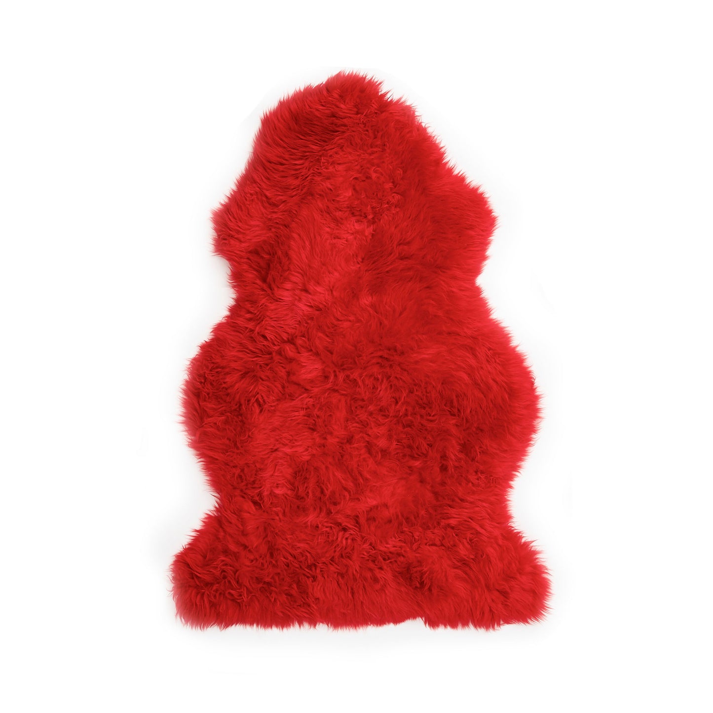 Sheepskin Longwool Floor Rug (90)_Red