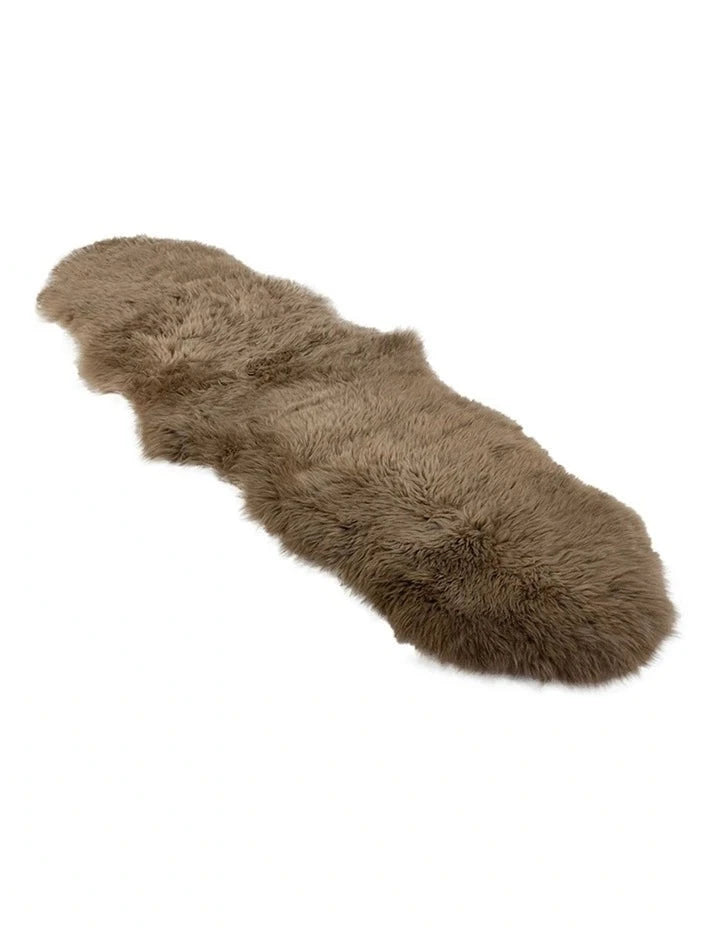 Dynasty Bowron Sheepskin Double Floor Rug_Mocha