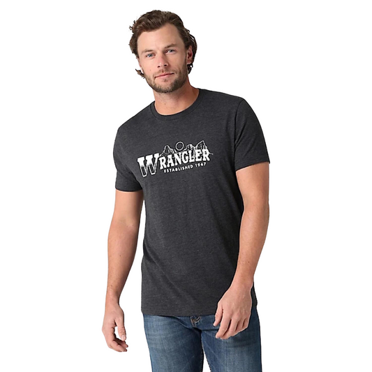 WRANGLER MENS WESTERN LOGO SS TEE