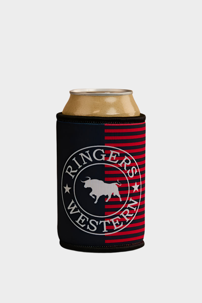 Ringers Western Signature Bull Flag Stubby Cooler - Navy