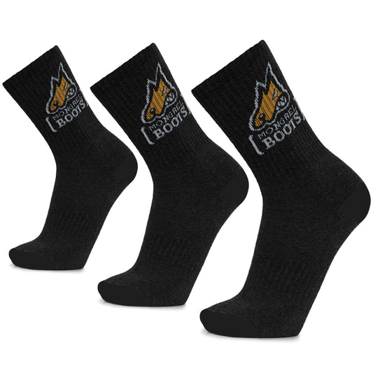 Mongrel 3pk Black Bamboo Socks - Size 5-11