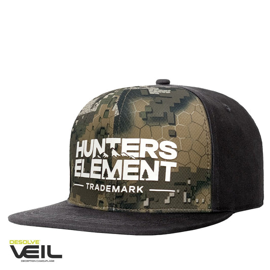 HUNTERS ELEMENT STAMP SNAPBACK - BLACK/DESLOVE VEIL